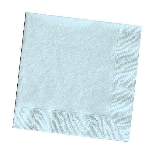 CREATIVE CONVERTING 50Count Touch of Color 3Ply Paper Beverage Napkins Pastel Blue