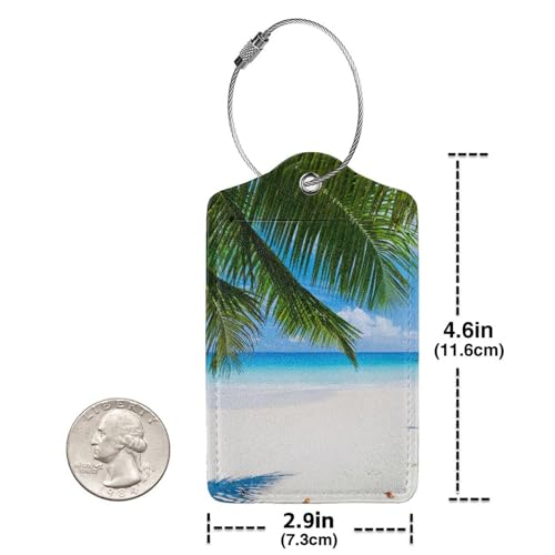 Vridoyt Palm Tree Luggage Covers and Luggage Tags Elastic Washable Fashionable AntiScratch Protector Summer Vacation Beach Travel Gifts for Men WomenXL 2932 Inch - Image 3