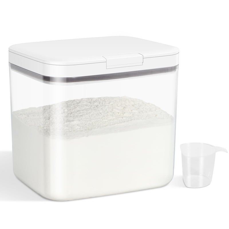 TBMAXS Versatile Storage Container Bin with Pop-up Lid & Scoop  Rice Flour Container Dog Cat Food Storage Container  Laundry Room Organization Household Essentials Kitchen Pantry Organizers - Image 1