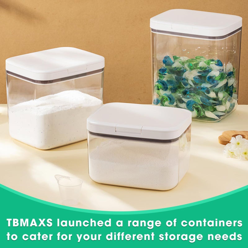 TBMAXS Versatile Storage Container Bin with Pop-up Lid & Scoop  Rice Flour Container Dog Cat Food Storage Container  Laundry Room Organization Household Essentials Kitchen Pantry Organizers - Image 4