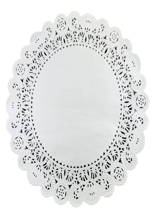 Worlds 50 Pack Round White Normandy paper Doilies Lace Paper Doiles 14" Inch - Image 1