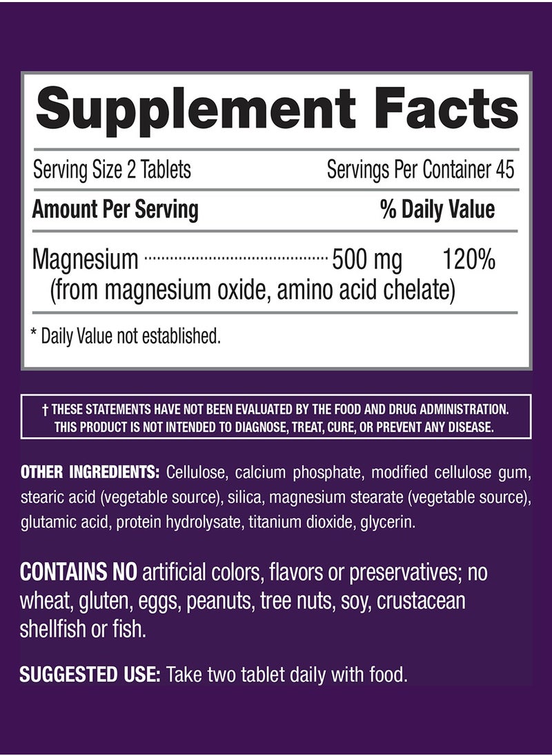 iMagnesium 500 Mg Chelated – 90 Tablets – Gluten Free