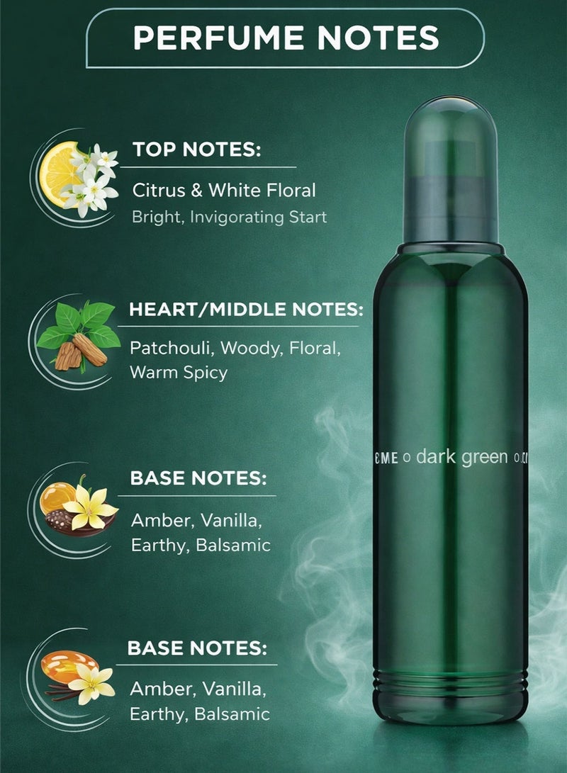 COLOUR ME Luxury Eau de Parfum for Men The Colour Me Dark Green 100ml | Long Lasting Perfume for Men with Woody Floral Amber Scent with Vanilla & Citrus - Image 3