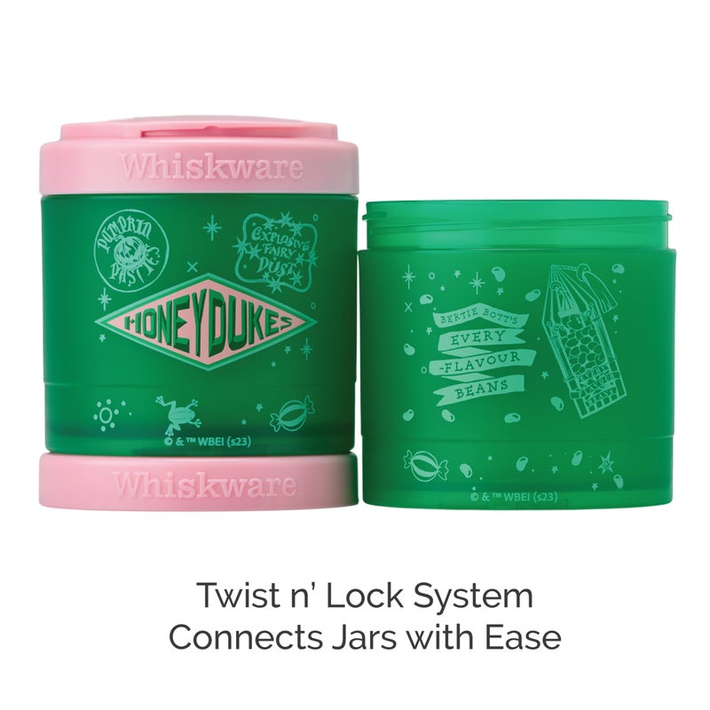 Whiskware Harry Potter Stackable Snack Containers for Infants, Kids, and Toddlers, Durable Food Storage Containers for Daycare, Car, and Airplane Travel, Dishwasher Safe, Honeydukes - Image 3