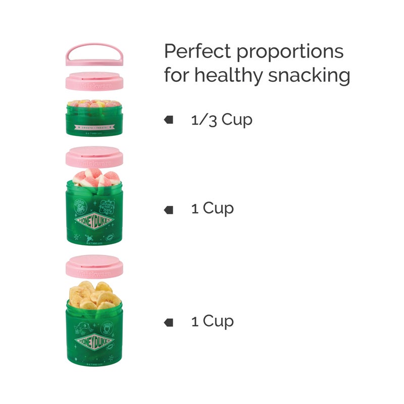Whiskware Harry Potter Stackable Snack Containers for Infants, Kids, and Toddlers, Durable Food Storage Containers for Daycare, Car, and Airplane Travel, Dishwasher Safe, Honeydukes - Image 5