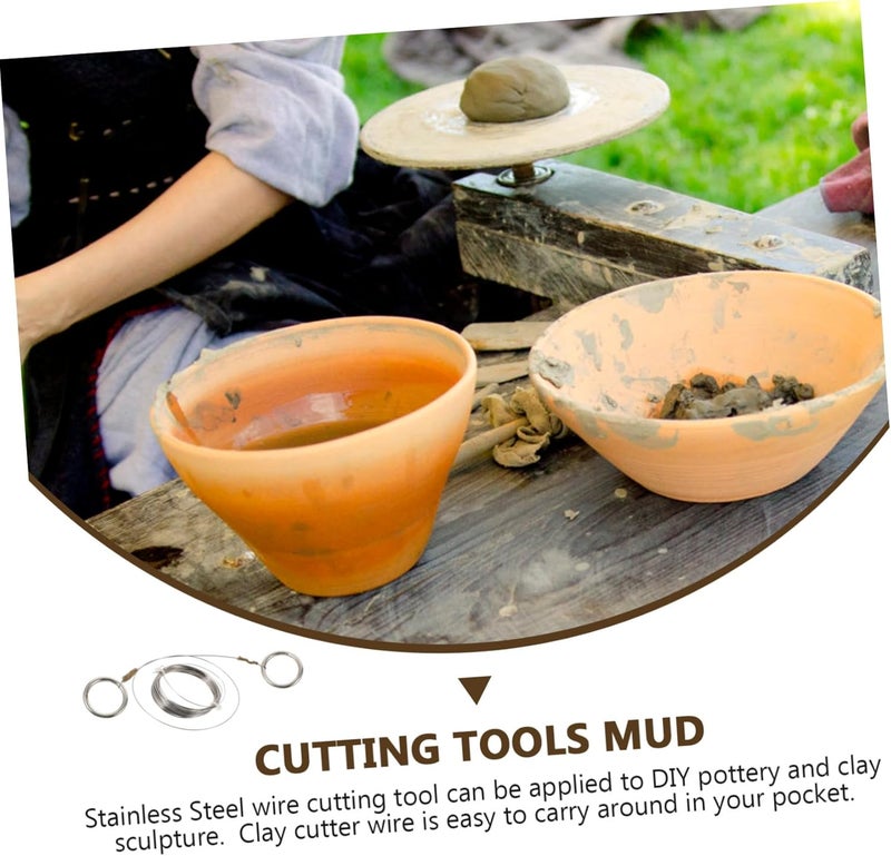 1Set Manual Cutter Tool Stainless Steel Wire Cutting Tool with Ergonomic Handle Durable and Washable for Smooth Crafting and Sculpting - Image 5
