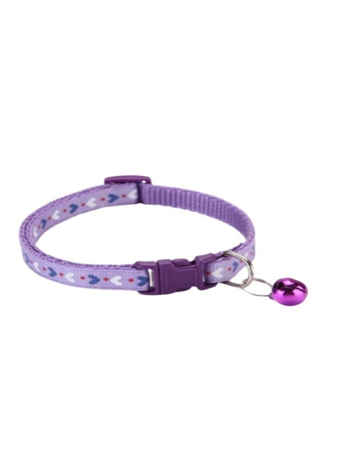 Litvibes Cat Collars Breakaway with Bell & Love Design,Kitten & Small Dogs Soft Adjustable,Safe,Solid & Protection for Cats & Puppies,Cute Kitty Neckband with Love Design - (Purple) - Image 2