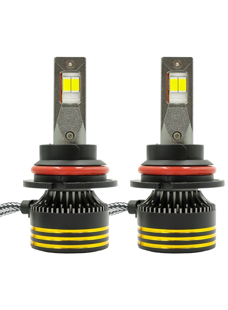 جولدن كامل مصباح أمامي LED M8 Pro من GOLDEN CAMEL، 9007 لمبات، 120 واط، 30000 لومن، 6500 كلفن، مقاوم للماء IP65، توصيل وتشغيل، جاهز لـ CANBUS، 12 فولت - 24 فولت، عبوة من قطعتين، سيارة SUV شاحنة - Image 3