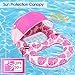 COOLCOOLDEE Pool Lounge Float with Canopy UPF50Extra Large Pool Floats for Adults Heavy DutyInflatable Lounger Float with Cup Holder BackrestFootrestPink - Image 4