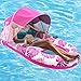 COOLCOOLDEE Pool Lounge Float with Canopy UPF50Extra Large Pool Floats for Adults Heavy DutyInflatable Lounger Float with Cup Holder BackrestFootrestPink - Image 3