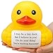 Civaner 7 Inch Emotional Giant Rubber Duck Big Jumbo Positive Yellow Duck Inspirational Gift Large Duckling Toy with Squeaky Sound for Men Coworker Colleges GraduationI Believe in You - Image 2