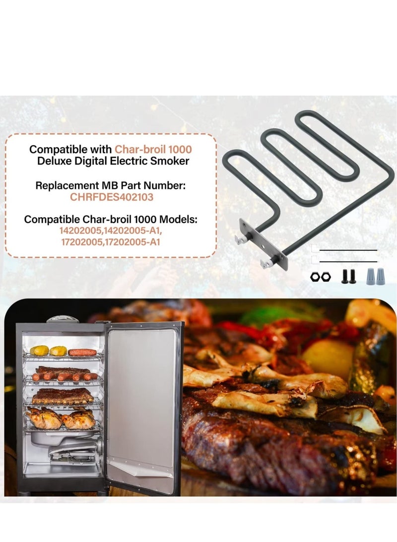 طقم عنصر تسخين المدخن 1200 واط كبديل لجهاز Masterbuilt 40 إنش المدخن الكهربائي الرقمي، الجزء البديل رقم 9907120027 للطرازات: 20070613، 20072612، 20075615، MB20072618، إلخ. - Image 4