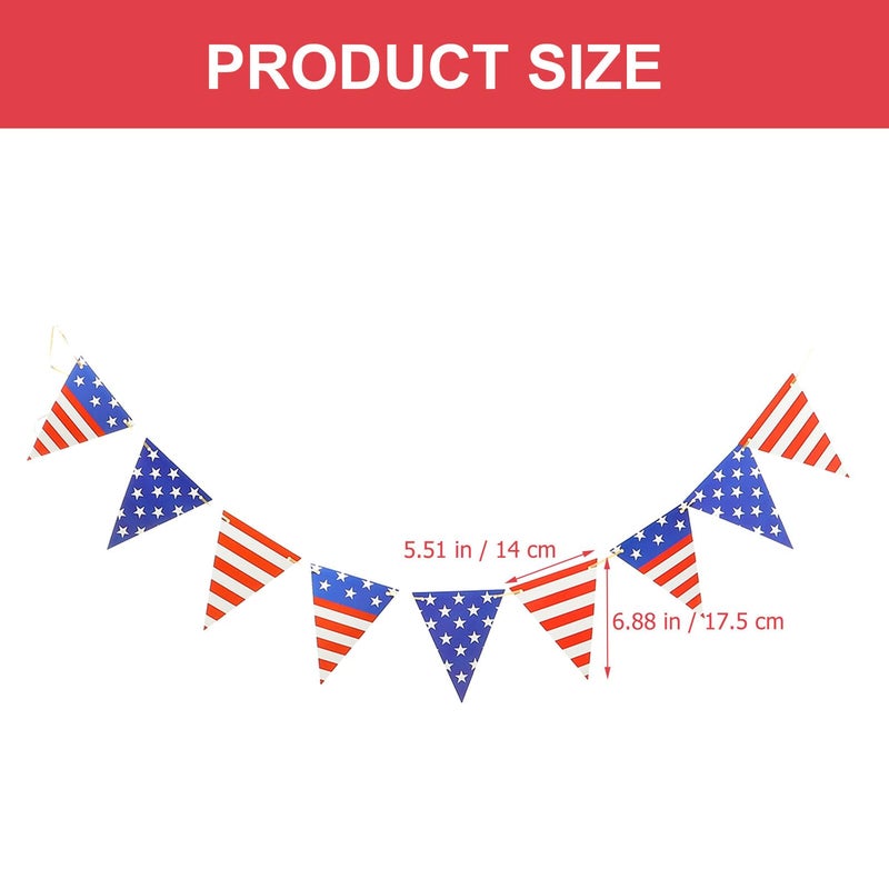 Independence Day Bunting Flags Garland Set USA Patriotic Party Decorations - Image 3