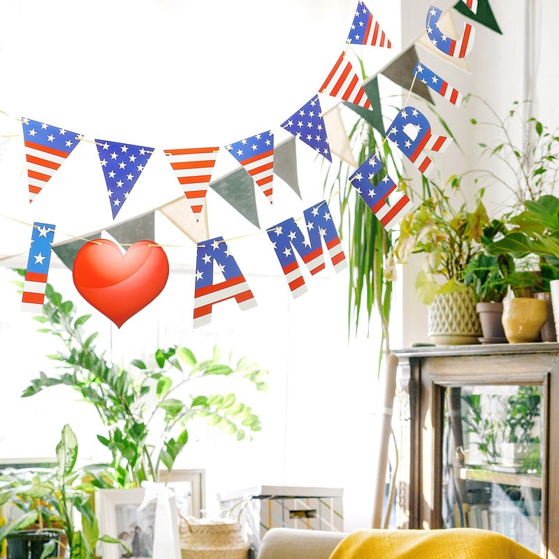 Independence Day Bunting Flags Garland Set USA Patriotic Party Decorations - Image 5