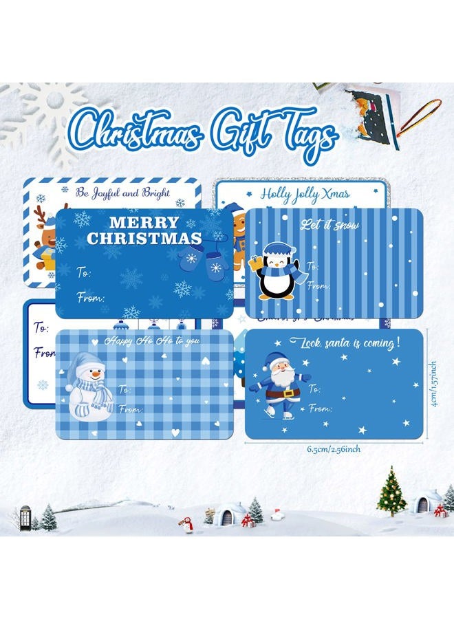 Zonon 720 Pieces Self Adhesive Christmas Gift Tag Xmas Kraft Name Tags Natural Kraft Christmas Stickers Paper Tags Christmas Labels for Christmas Decoration(Fresh Style) - Image 2
