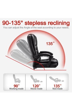 Gogoya Gogoya Big and Tall Office,Chair Computer Desk Chair,Ergonomic High Back Lumbar Support Home Office Chair with Padded Flip-up Arms, Adjustable Height Office Executive Chair,Black with footrest  - Image 5