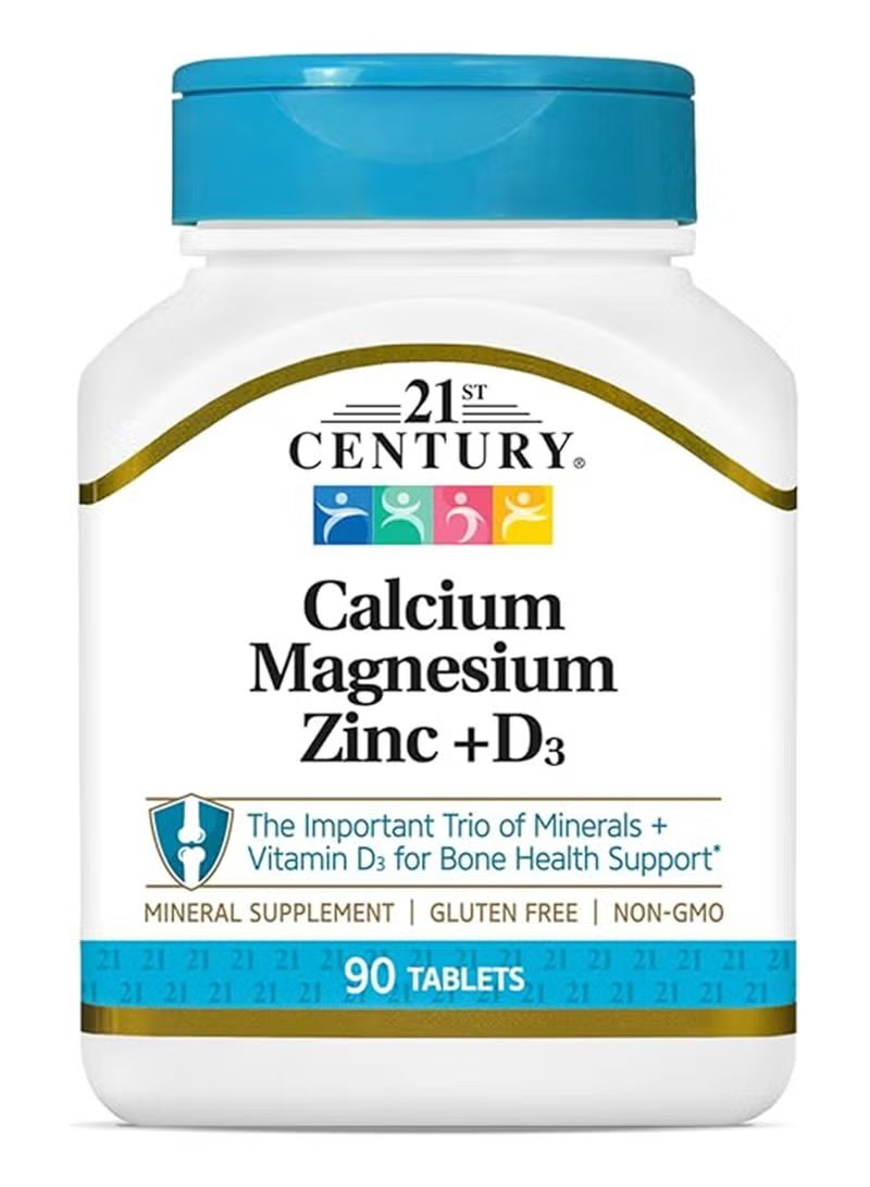 القرن الحادي والعشرون 21st CENTURY كالسيوم ماغنسيوم زنك +D3 90 قرصًا - Image 1