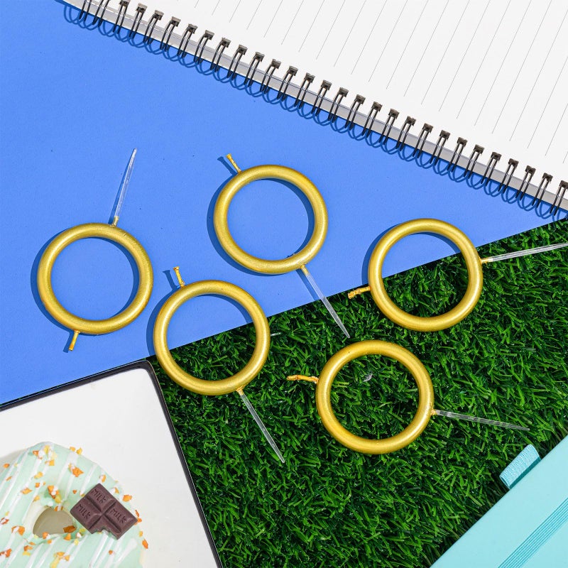 Conelist 6 Pcs Gold Ring Birthday Candles Cake Topper Cartoon Characters Themed Candle for Cartoon Theme Birthday Party Decorations Supplies - Image 4