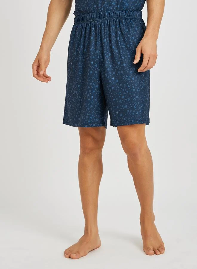 Styli Styli All-Over Printed T-Shirt and Shorts Pyjama Set