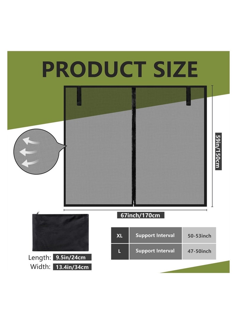 Generic - Car Tailgate Mosquito Net, Car Camping Net, Breathable Mesh Net for Car Tailgate for UV Sun Protection Ventilation Mesh Closed by Zipper, Magnetic Suction for SUV MPV Camping Self Drive Trip, L - Image 1