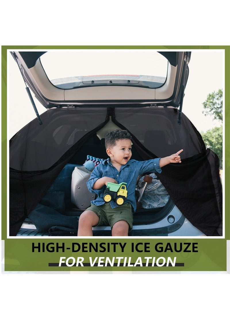Generic - Car Tailgate Mosquito Net, Car Camping Net, Breathable Mesh Net for Car Tailgate for UV Sun Protection Ventilation Mesh Closed by Zipper, Magnetic Suction for SUV MPV Camping Self Drive Trip, L - Image 1