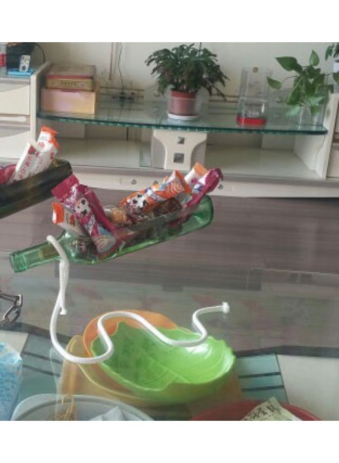 حامل نبيذ سحري معلق بحبل، رف نبيذ عائم خادع - Image 4