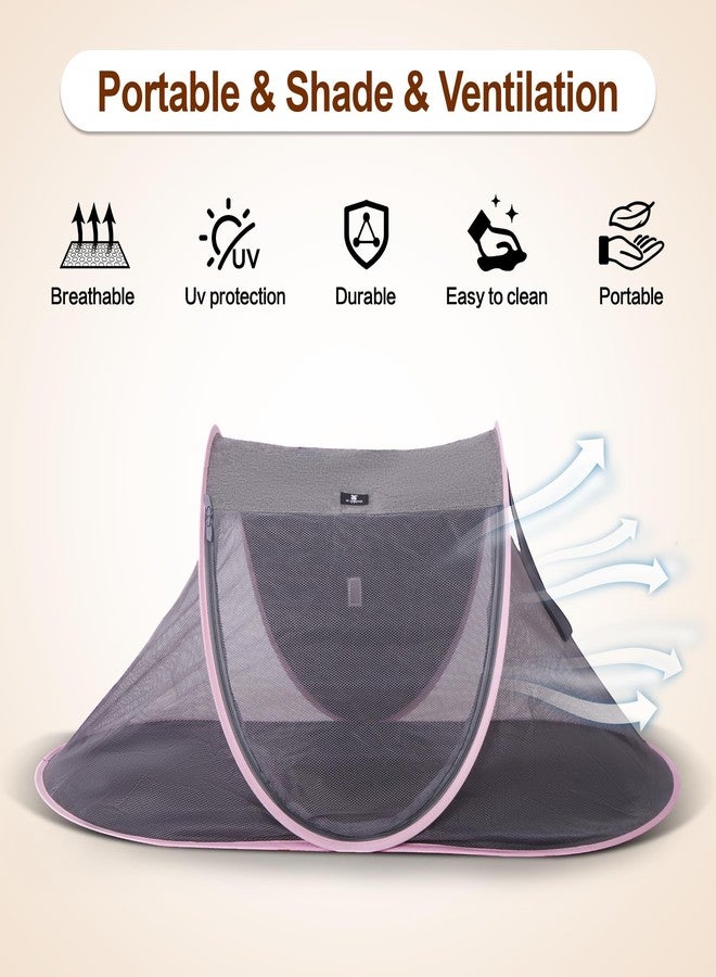 X-ZONE PET Outdoor Cat Tent, Pop Up Cat Playpen, Pet Enclosure Suitable Birds and Small Animals Pink - Image 4
