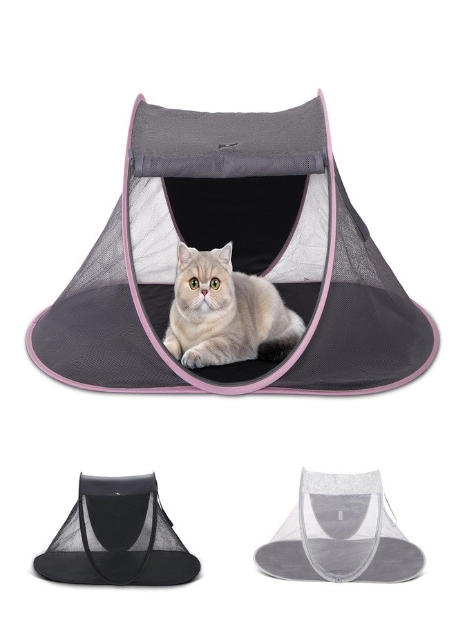 X-ZONE PET Outdoor Cat Tent, Pop Up Cat Playpen, Pet Enclosure Suitable Birds and Small Animals Pink - Image 1