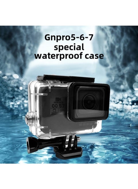 Suitable For Gopro5/6/7 Waterproof Shell Anti-fall Protective Shell Professional Diving Underwater Shooting Filter Accessories-Color:Diving 3-piece Set (red+yellow+pinhong 2167)