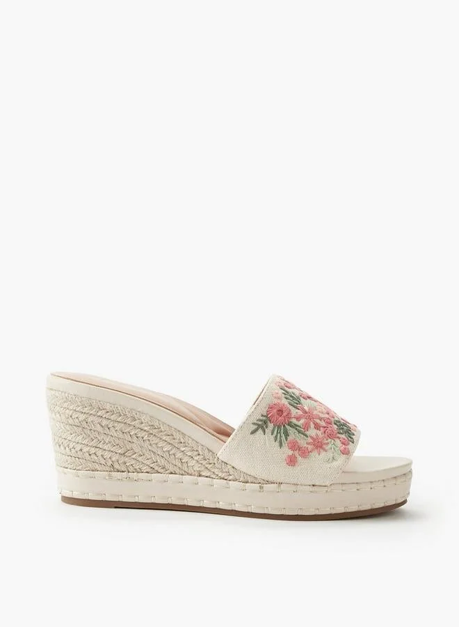 Celeste Women Embroidered Wedge Sandals