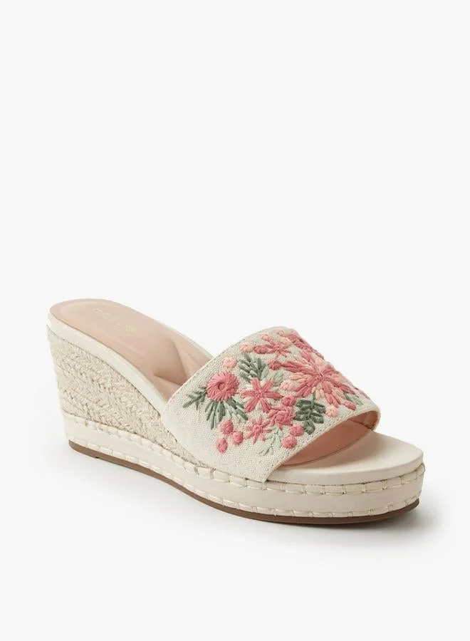 Celeste Women Embroidered Wedge Sandals
