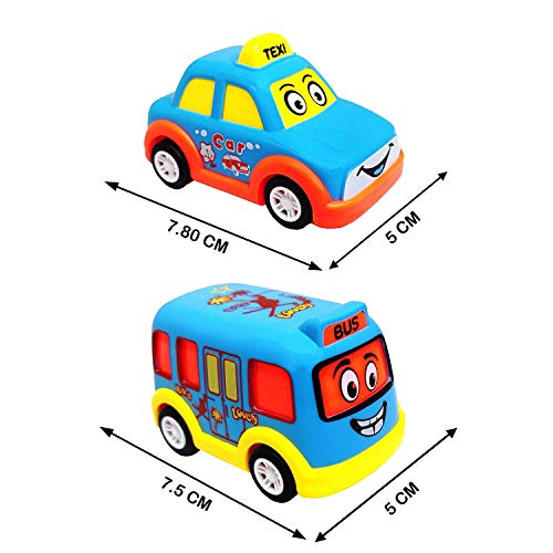 Storio Unbreakable Pull Back Vehicles| Push And Go Crawling Toy For Kids & Children, Power Friction Cars For 3+ Years Old Boys|Girls - Set Of 5 - Multicolor - Image 3