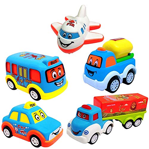 Storio Unbreakable Pull Back Vehicles| Push And Go Crawling Toy For Kids & Children, Power Friction Cars For 3+ Years Old Boys|Girls - Set Of 5 - Multicolor - Image 1