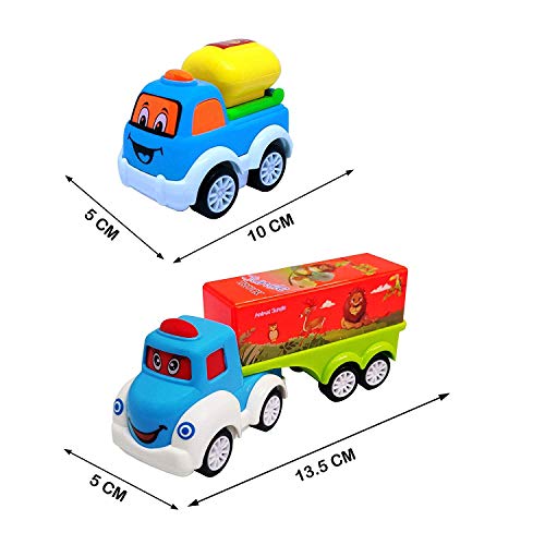 Storio Unbreakable Pull Back Vehicles| Push And Go Crawling Toy For Kids & Children, Power Friction Cars For 3+ Years Old Boys|Girls - Set Of 5 - Multicolor - Image 4