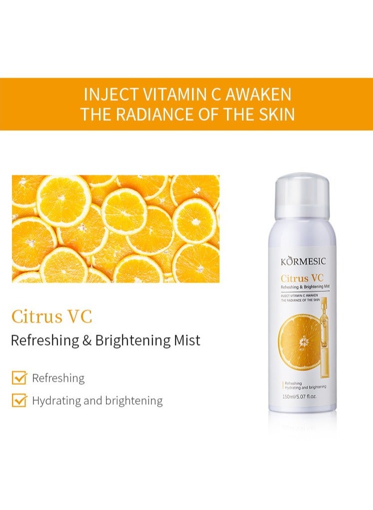 Kormesic Citrus Vitamin C Refreshing Facial Spray 150ml - Brighten & Energize Skin - Image 2