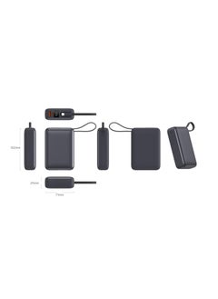 iOsuite Mini size Power Bank 20,000 mAh PD 45W Fast Charging with (2 Ports) 1*USB-C & 1*USB-A with USB-C Cable - Grey - T187LP  - Image 4