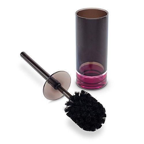 Freelance Float Acrylic Toilet Cleaning Brush with Holder Stand - Pink - Hygienic Commode/Toilet Brush Cleaner Set - Compact Stand, Ideal for Cleaning Bathroom Pot/Bowl/WC - Holder Included - Image 2