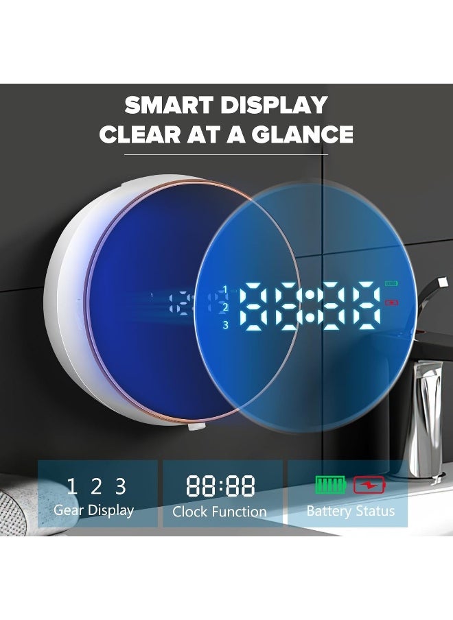 Monstake Rechargeable Automatic Foaming Wall Mounted Soap Dispenser (White)