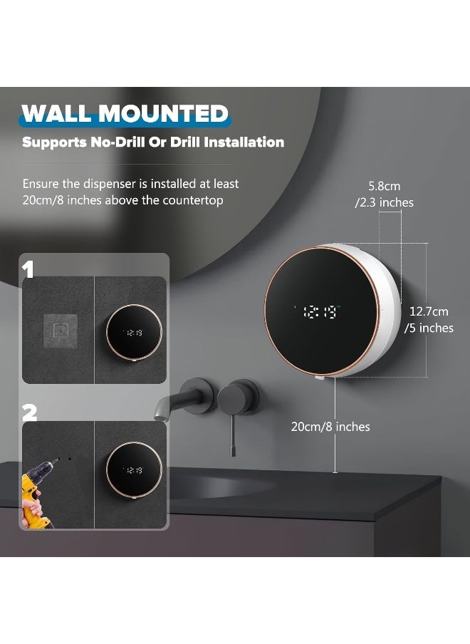 Monstake Rechargeable Automatic Foaming Wall Mounted Soap Dispenser (White)