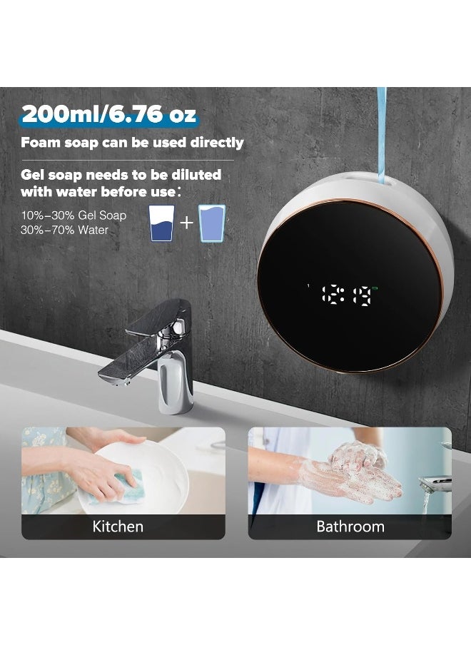Monstake Rechargeable Automatic Foaming Wall Mounted Soap Dispenser (White)