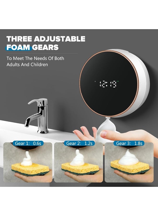 Monstake Rechargeable Automatic Foaming Wall Mounted Soap Dispenser (White)
