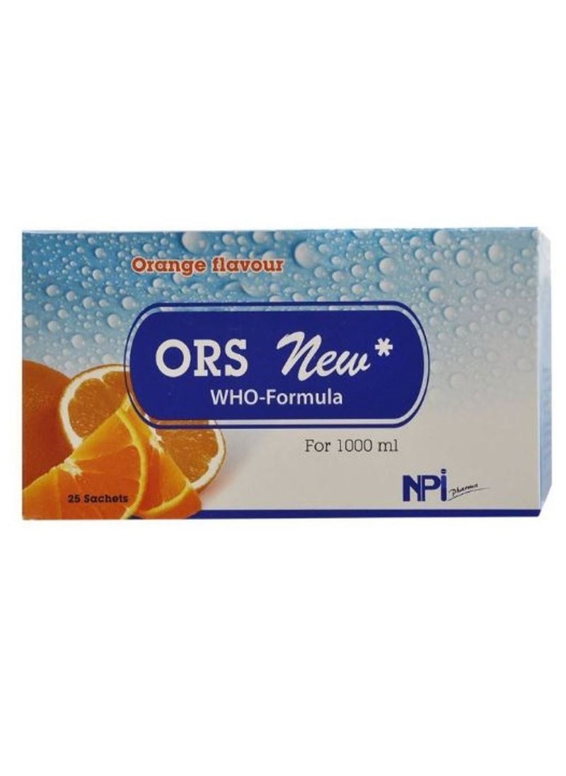 ORS - O.R.S Hydration New Orange 25 Sachets - Image 1