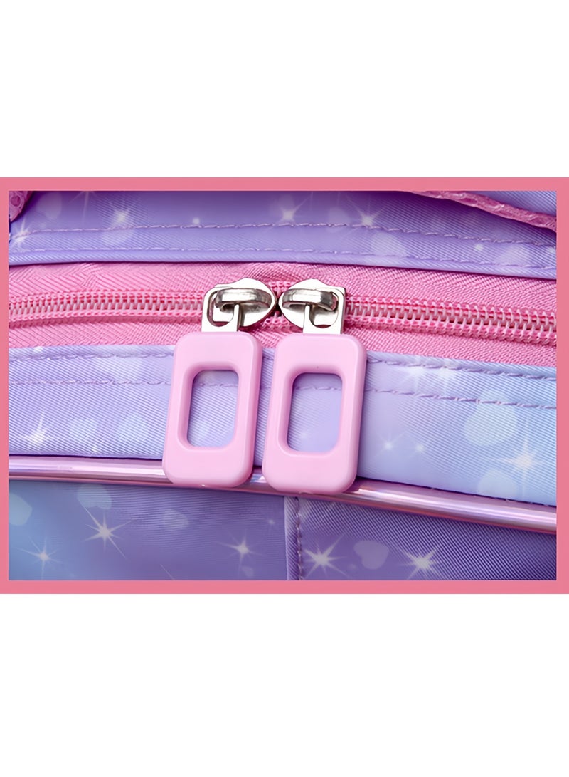 لابوبو حقيبة لابوبو المدرسية للأطفال، روضة أطفال، مدرسة ابتدائية، حقيبة مدرسية لطيفة برسومات كرتونية، للأولاد والبنات، حقيبة ظهر خفيفة الوزن، 35*28*12 سم + مقلمة مجانية - Image 2