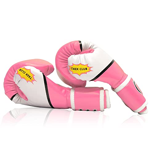 CKE Kids Boxing Gloves for Kids Boys Girls Junior Youth Toddlers Age 5-12 Years Training Boxing Gloves for Punching Bag Kickboxing Muay Thai (Pink) - Image 2
