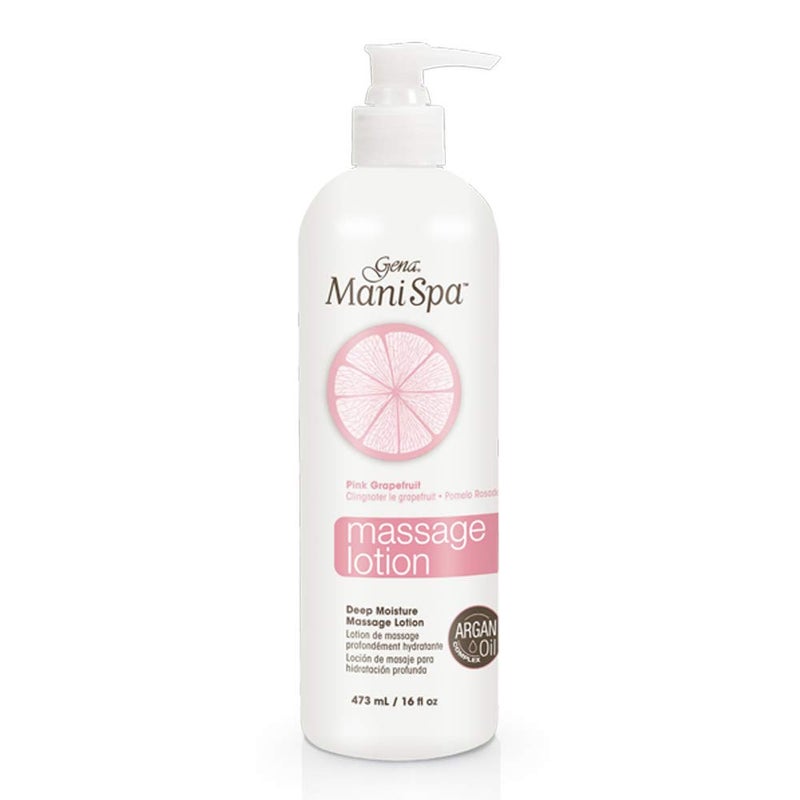 Gena Mani Spa Massage Lotion  Deep Moisturizer for Hands  Feet Body Lotion for Dry Skin with Grapefruit Scent  Argan Oil 16 oz