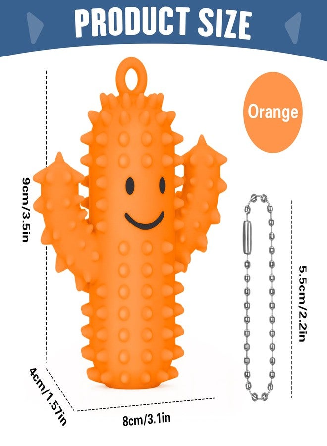 GIFTIARA Pain Stim Fidget Toy, Silicone Spiky Cactus Stress Reduce Fidget Keychain for Adult Autism Anxiety Work Stress Relief - Image 2