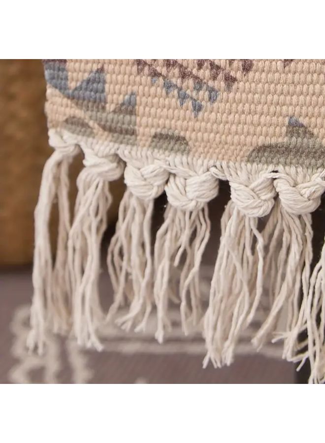Boho Rectangular Floor Mat 23.62x35.43 Inch Magic Carpet Machine Washable Area Rug Fringe Trim Living Room Entryway Bedroom Bohemian Home Decor Easy Clean Polyester Plush Texture Geometric Pattern Indoor Durable Fabric Modern - Image 5