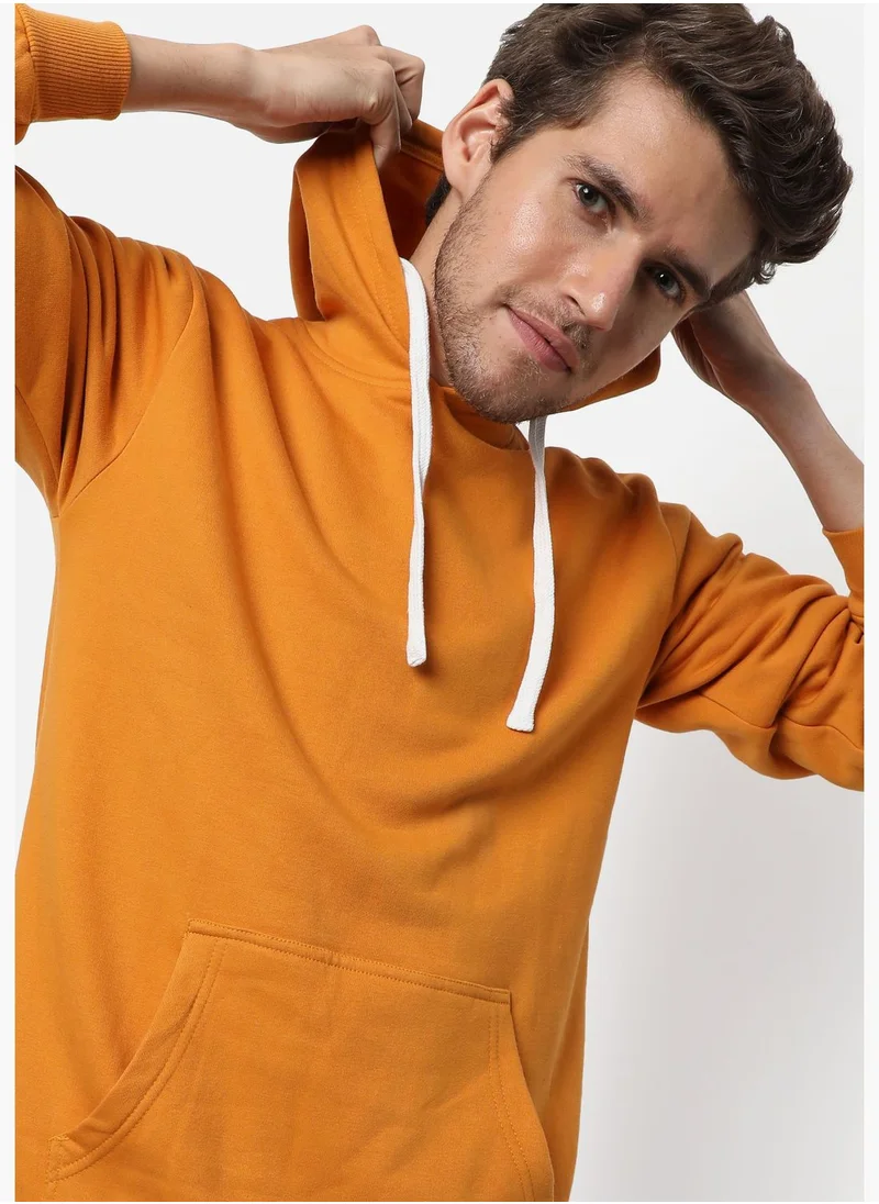 Campus Sutra Front Pocket Printed Hoodie