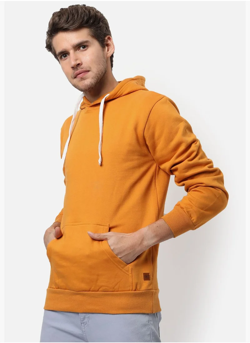 Campus Sutra Front Pocket Printed Hoodie