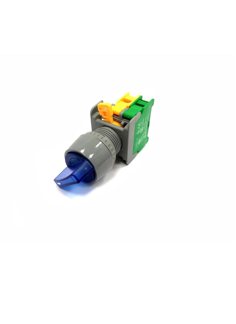Generic Illuminated Selector Switch Blue 2 Position IP65 GSL22-2  - Image 2